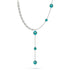 Teal | Silver | Firefly Glass Cascade Double Pendant